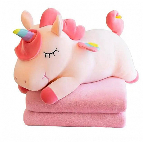 Unicorn with blanket ( Blanket size 100cmx170cm )